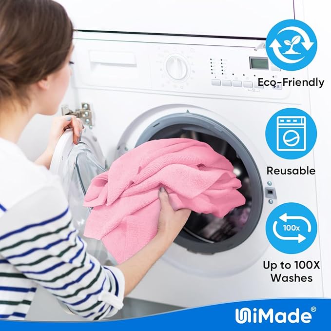 UNIMADE Microfiber Cleaning Cloth, 10 Pack Reusable Microfiber Towels - Image 6