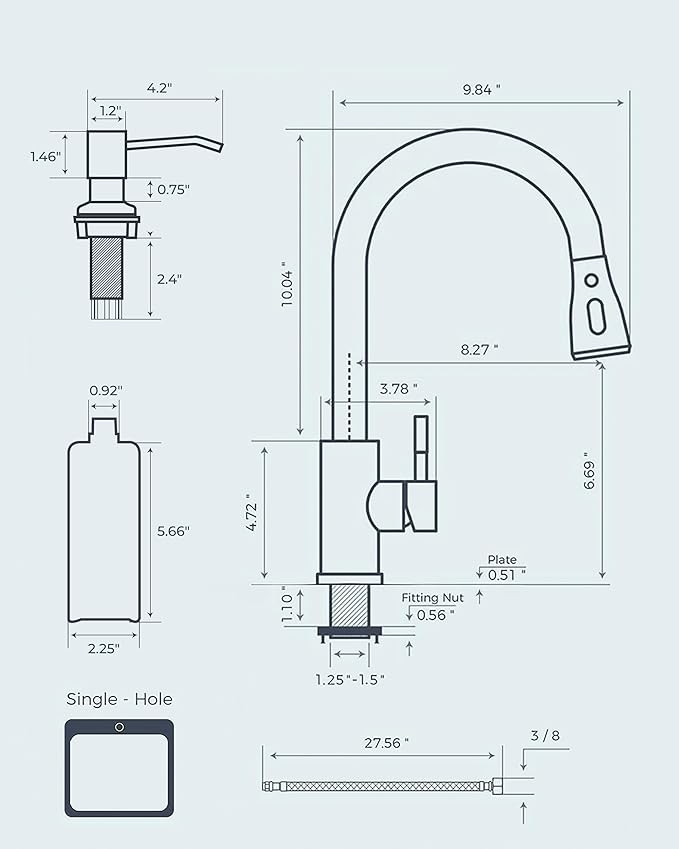 FORIOUS Black Kitchen Faucet - Image 7