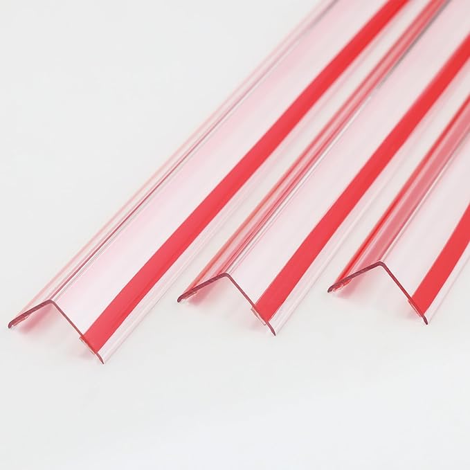 Gaahing 4Pcs Peel and Stick Clear Corner Guards, Self-Adhesive L-Shaped Outside Corner Shield for Wall Edge Furniture Door Frame Protector Bumper (3.9ft x 1.0in)