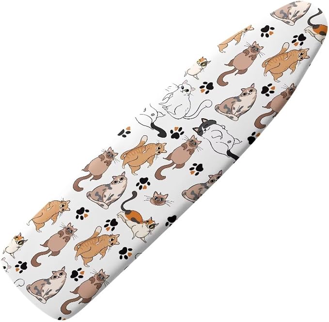 Cute Cats Print Ironing Board Cover Soft Ironing Board Cover, Non Stick Scorch by PJHEQOXE