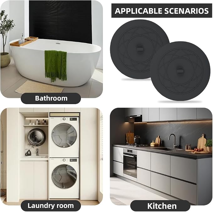 Tub Stopper 2PCS, Bathtub Drain Stopper, 6 inches Bathtub Tub Drain Cover - Image 7