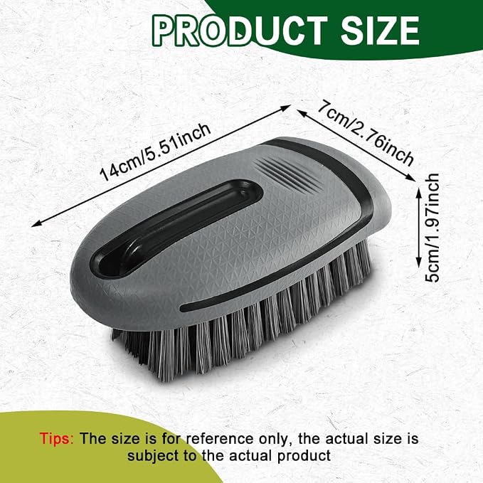 Carpet and Upholstery Cleaning Brush, Stiff Bristle Carpet Detailing Scrubber - Image 2