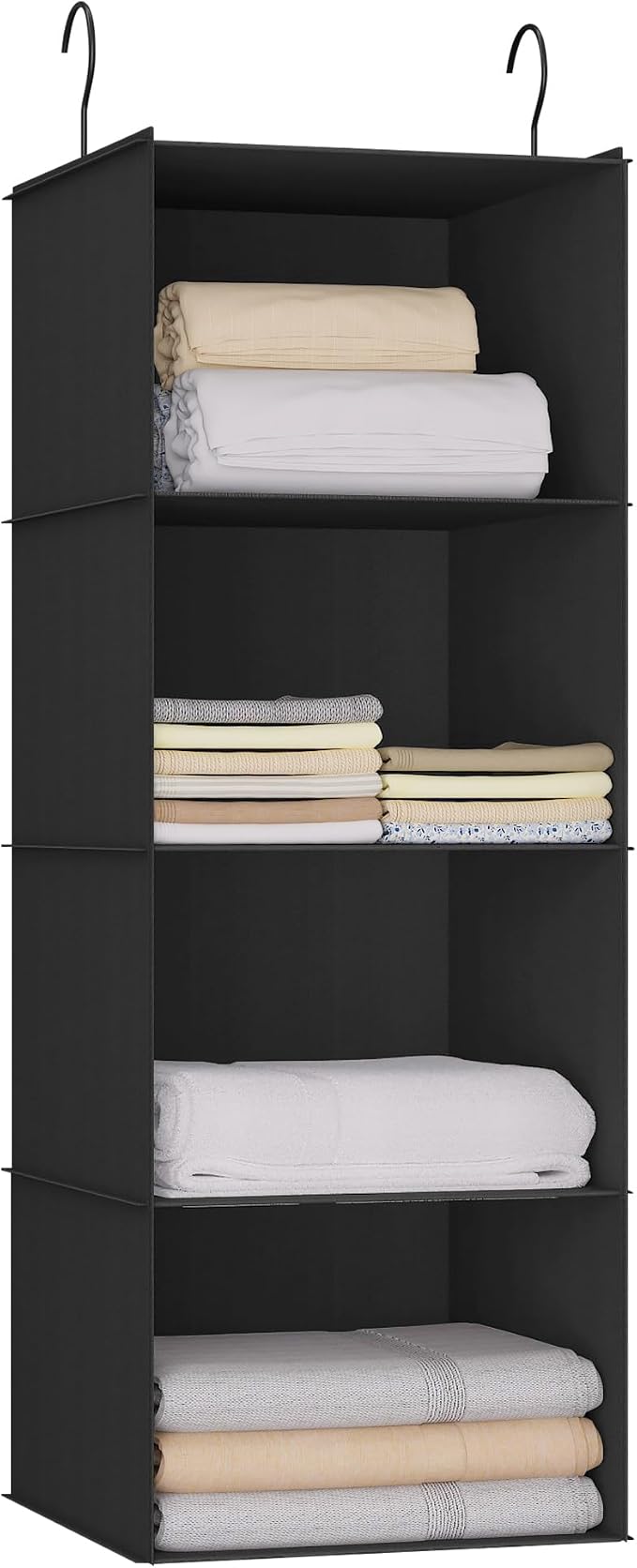 Hanging Closet Organizer 4-Shelf, Oxford Fabric Wardrobe Storage, shoes & by DonYeco