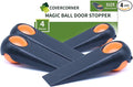 Door Stoppers for Bottom of Door, 4 Pack 3.9", Rubber Door Stopper Wedges by COVERCORNER