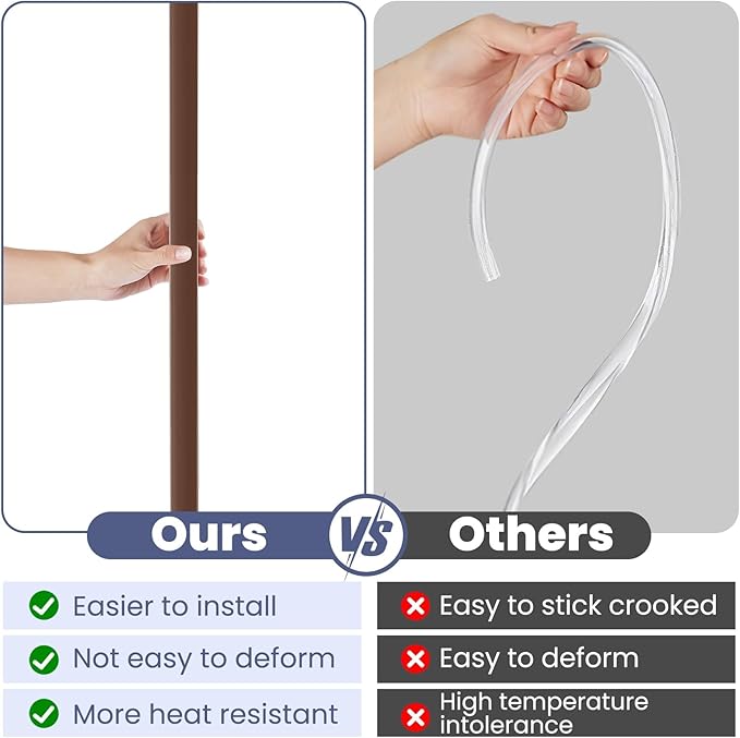 2PCS Wall Corner Protectors Guards - Self Adhesive Corner Protector & Corner Guards for Walls Edge Protection, Easy to Apply - No Tools Needed(Brown, 35.4"x1.18")