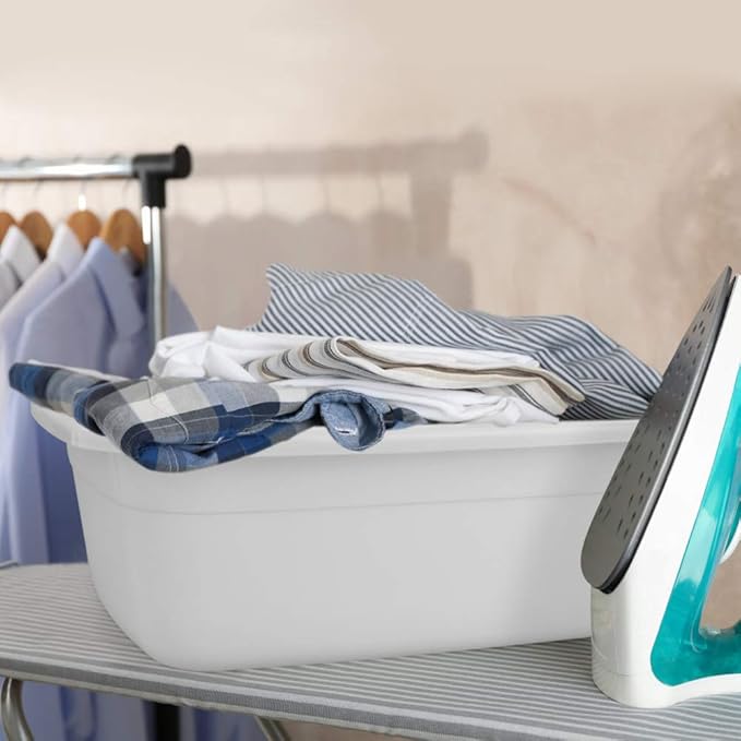 3-pack 18 Quart Dish Pan Wash Basin, Large Dish Tub, White