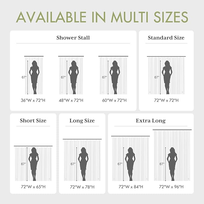AmazerBath Extra Long Shower Curtain Liner, 72x84 Plastic White Shower Liner - Image 6