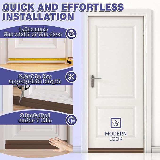 Door Draft Stopper, Adjustable Door Sweep - Image 8