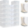 Sintuff 20 Pcs Clear Shoe Boxes Plastic Stackable Clear Shoe Storage Boxes by Sintuff