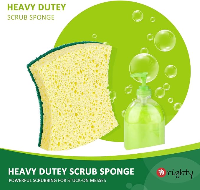ORIGHTY Heavy Duty Scrub Sponges Kitchen Sponge, 24 Pack Cleaning Sponges | - Image 6