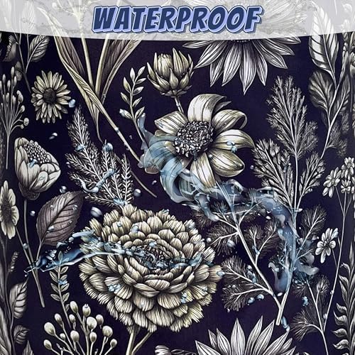 Vintage Floral Laundry Basket Oxford Cloth Foldable Hamper 18.9x16.5 Inch - Image 4