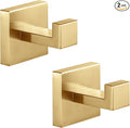 Heavy Duty Stainless Steel Towel Hooks, Wall Mounted Square Robe Hooks by Fenas