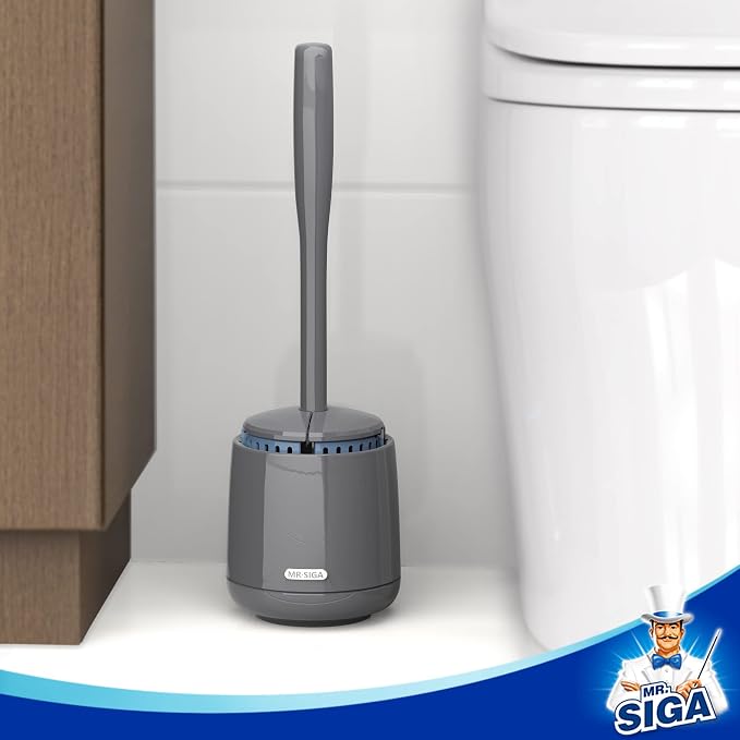 MR.SIGA Toilet Bowl Brush and Holder, Sturdy Long Handle, 12 Pack - Image 6