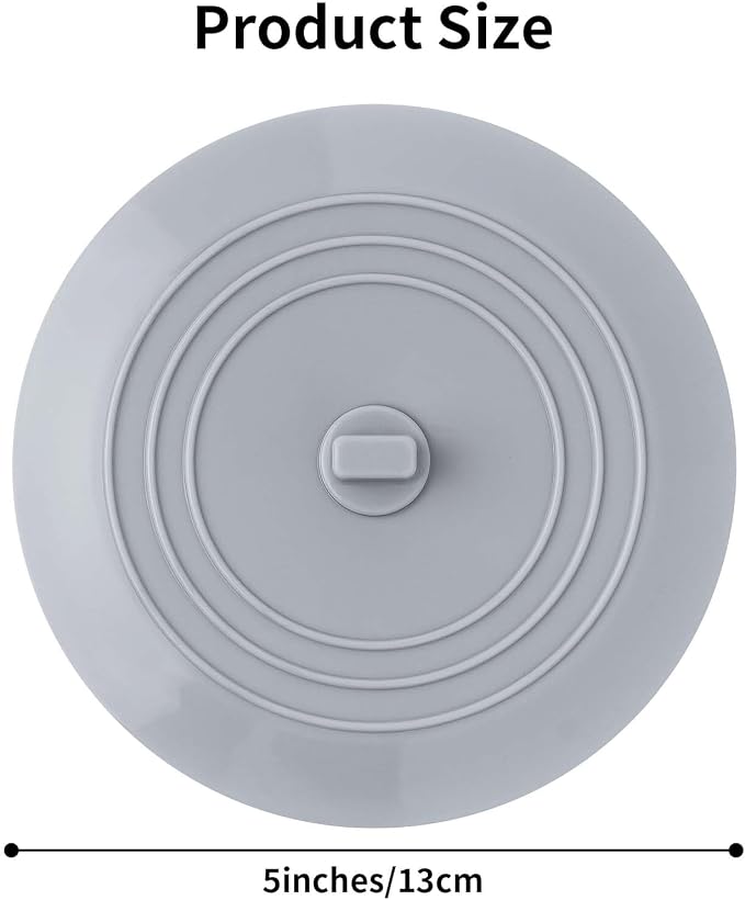 Vaincre 2PCS 5" Universal Silicone Bathtub Drain Stopper - Image 3