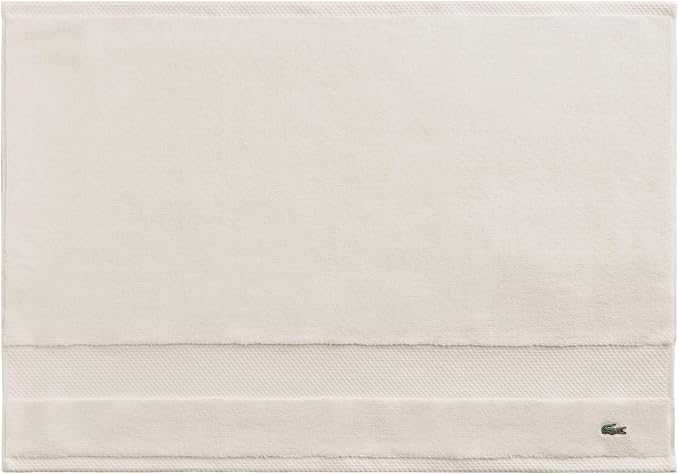 Lacoste Heritage 100% Supima Cotton Tub Mat 21" x 31", Chalk | Highly Absorbent by Unknown