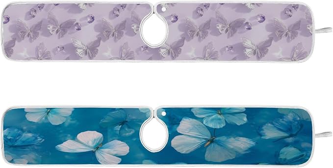 Ink Blue Butterfly Light Purple Butterfly Sink Mat - Image 3