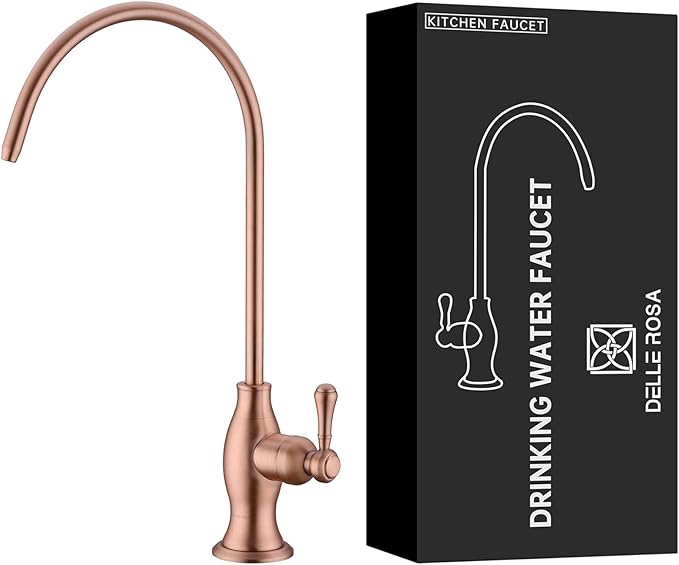 Delle Rosa Drinking Water Faucet in Copper Finish, Retro Stainless Steel by DelleRosa