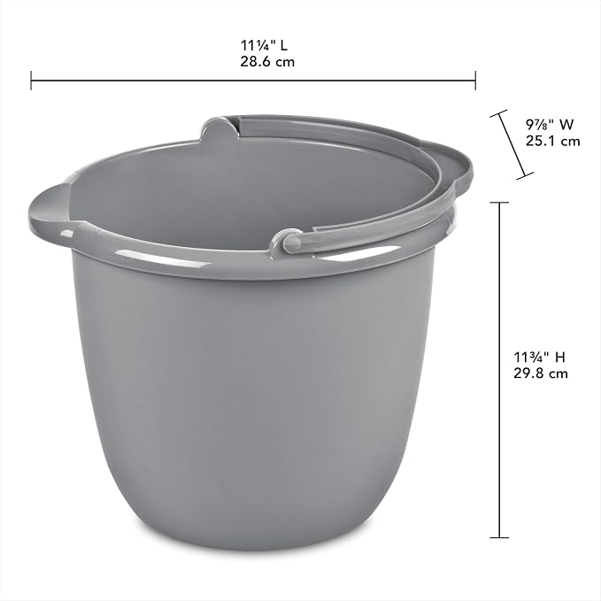 10 Qt. Spout Pail Classic Titanium, Bucket - Image 3