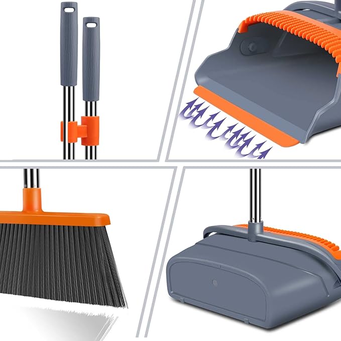 Upgrade Broom and Dustpan Set, Self-Cleaning - Image 3