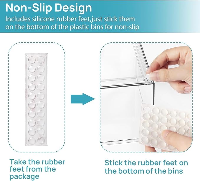 Vtopmart Clear Stackable Storage Drawers Set of 4, Baby Bottle Organizer | - Image 8