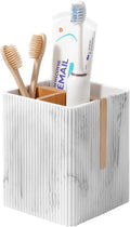Toothbrush Holders for Bathroom, 3 Slots Toothbrush Organizer, Marble White | by rejomiik