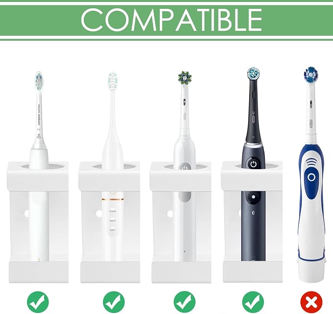 Wall Mounted Electric Toothbrush Holder, 4 Slots Stand - Image 4