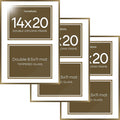 Homeforia 14x20 Double Diploma Frame Bronze, High End Metal 14 x 20 Certificate Frames with Mat for Two 8.5 x 11 Diplomas, 14by20 Dual Award Graduation Matted Frame, Tempered Glass, Wall Kit, Set of 3