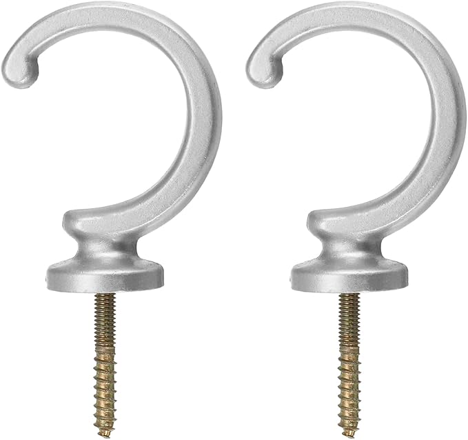 uxcell 2Pcs Curtain Holdback, Aluminum Alloy Wall Mounted Curtain Holders by uxcell