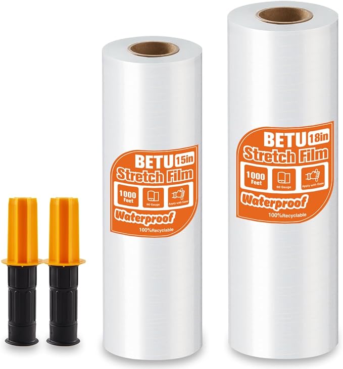 Stretch Film Shrink Wrap Large Furniture Kit x 1000 Ft by BETU