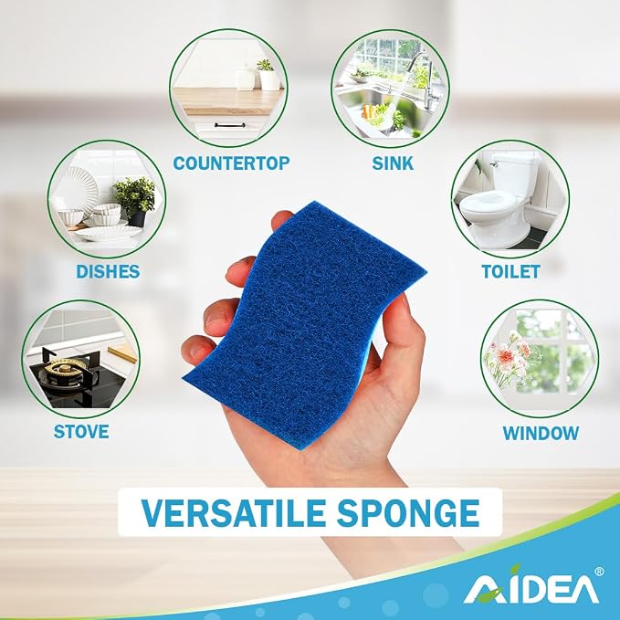 AIDEA Sponges Kitchen-120Count, Non Scratch Scrub Sponge, Dish Sponges | - Image 7