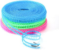 3 Pack of ALINNA Windproof Nylon Clothesline Pink Blue Green Colors Adjustable by ALINNA