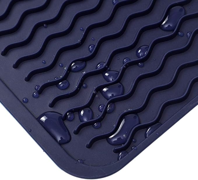 MicoYang Silicone Dish Drying Mat — Quick-Dry Ridges Counter & Sink Pad - Image 9