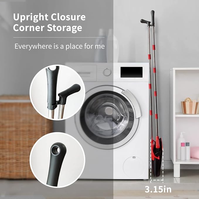Broom and Dustpan Set Long Handle Home Cleans Collapsible Broom - Image 3