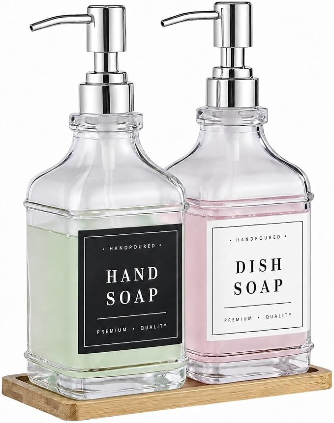Kitchen Glass Soap Dispenser Set by modunfulbathroom