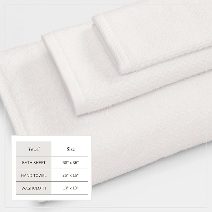 Great Bay Home 100% Cotton 6 Piece Bath Sheet Set - Image 4