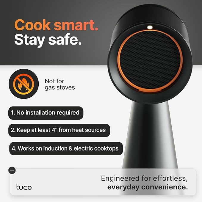 TUCO Portable Range Hood, Desktop Kitchen Exhaust Fan with 3 Speeds, Triple Filter Polymer, Aluminum & Carbon, Low Noise, Oil Collection Cup, Smoke Air Purifier for Indoor BBQ, Hot Pot and RV Kitchens