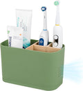 Toothbrush and Toothpaste Holder, 4 Slots, Kids Electric Tooth Brush Organizer by Heagoale