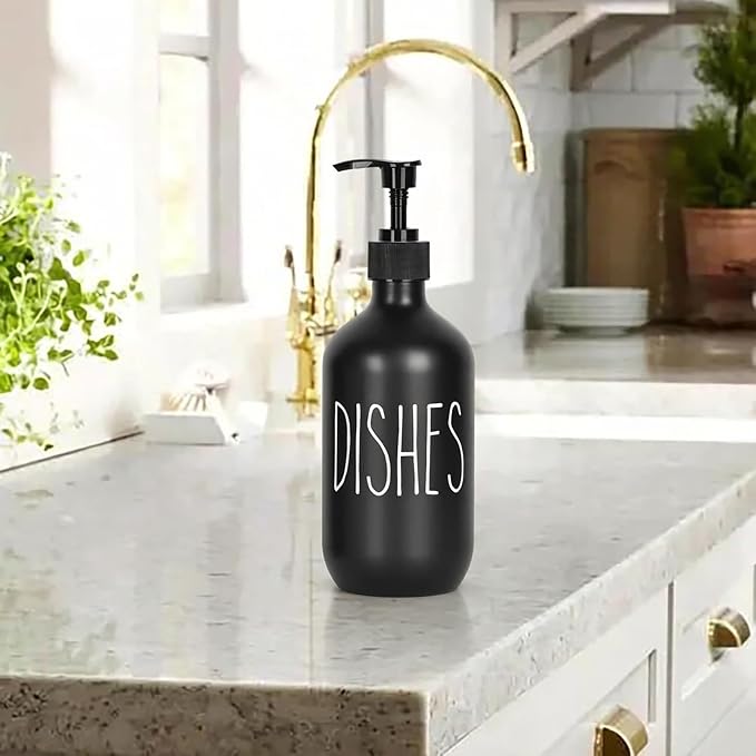 Dish Soap Dispenser 500ml Large Plastic Soap Dispenser Refillable Pump Liquid - Image 6