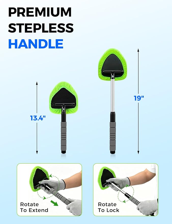 XINDELL Interior Windshield Cleaner Tool – Car Interior Window Cleaning Kit - Image 3