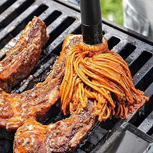 YFWOOD 18 Inch Grill Basting Brush BBQ Mop Sauce Brush Wooden Long Handle - Image 4