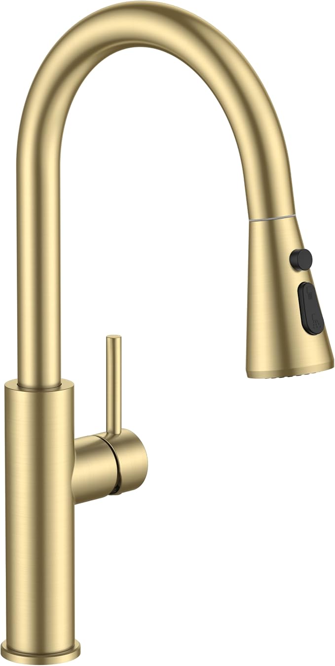 FORIOUS Kitchen Faucet with Pull Down Sprayer, High Arc Single Handle, Suitable by FORIOUS
