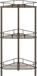 HuggieGems Metal Floor Standing Corner Shower Caddy, 3 Tier by HuggieGems