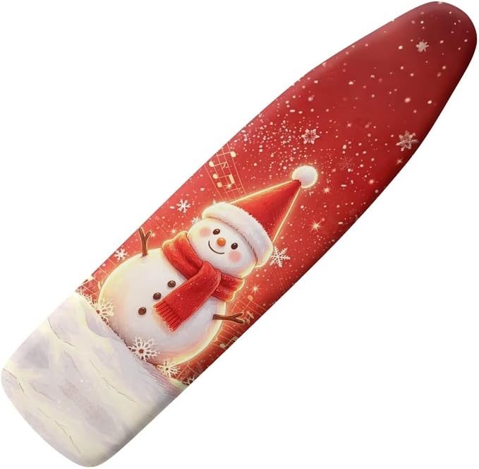 Christmas Iron Board Cover Cute Snowman Ironing Board Cover and Pad Soft Stain by Unknown