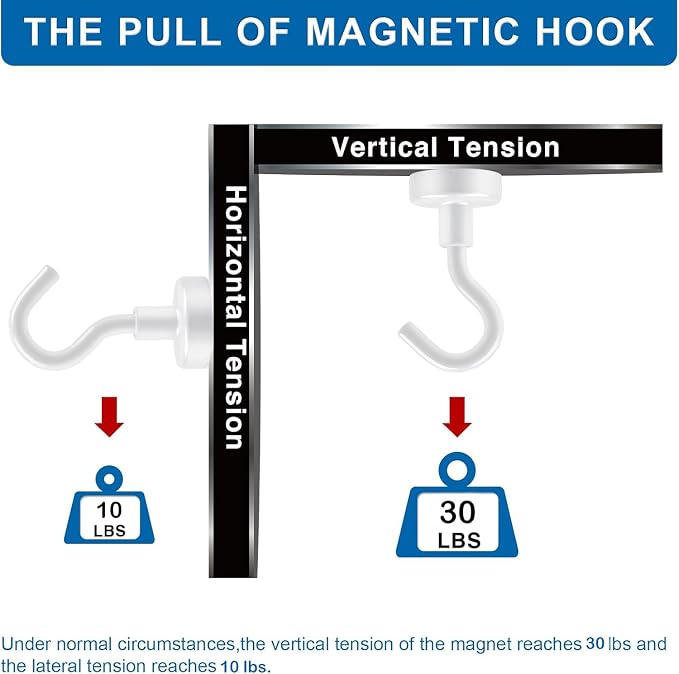 LOVIMAG Magnetic Hooks for Cruise Essentials 2026 Cabins Door 12 Pack-30LBS - Image 4