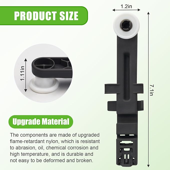 W10571738 Dishwasher Upper Dishrack Adjuster and Wheel Assembly Replacement for Whirlpool Maytag Dishwasher PS11756470, WPW10571738,AP6023130, 3449627