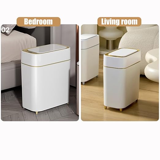Yatmung Motion Sensor Trash Can Bathroom Automatic Lid - Image 4