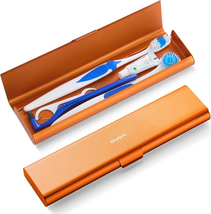 Wider Aluminum Toothbrush Travel Case, Portable Travel Toothbrush Holder by Oralphi