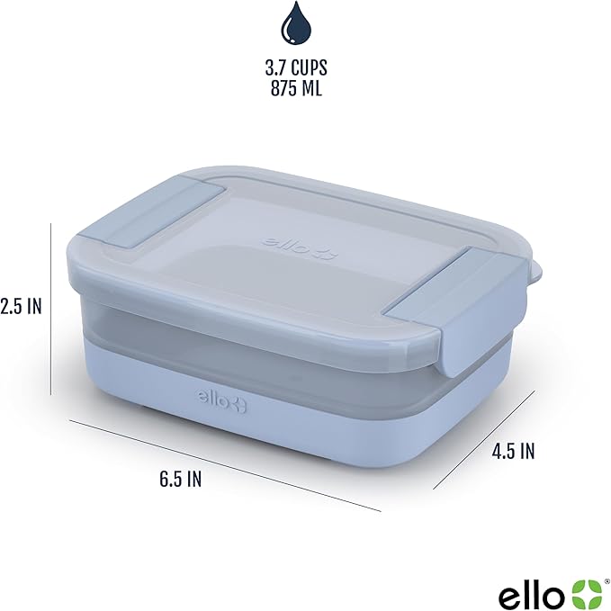Ello 3.7 Cup Plastic Meal Prep Containers, 5 Pack, Elderberry | Set of 5 - Image 4