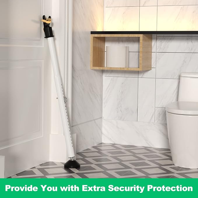 Door Stoppers Security Bar & Sliding Glass Door Lock Keep Your Home Security - Image 7