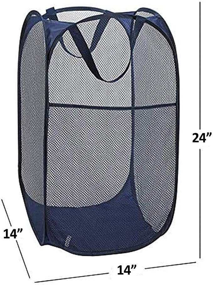 Pop up Laundry Hamper, Foldable Mesh Clothes Hamper - Image 2